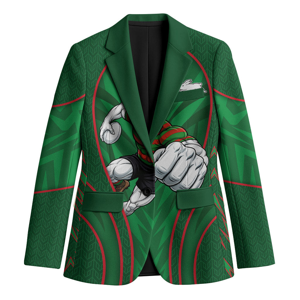 South Sydney Rabbitohs Rugby Mascot Blazer Australian Rugby Culture - Tribal Inspired Bunny