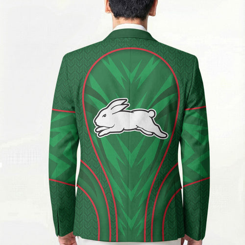 South Sydney Rabbitohs Rugby Mascot Blazer Australian Rugby Culture - Tribal Inspired Bunny