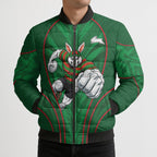 South Sydney Rabbitohs Rugby Mascot Bomber Puffer Jacket Australian Rugby Culture - Tribal Inspired Bunny