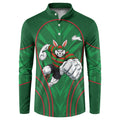 South Sydney Rabbitohs Rugby Mascot Button Sweatshirt Australian Rugby Culture - Tribal Inspired Bunny