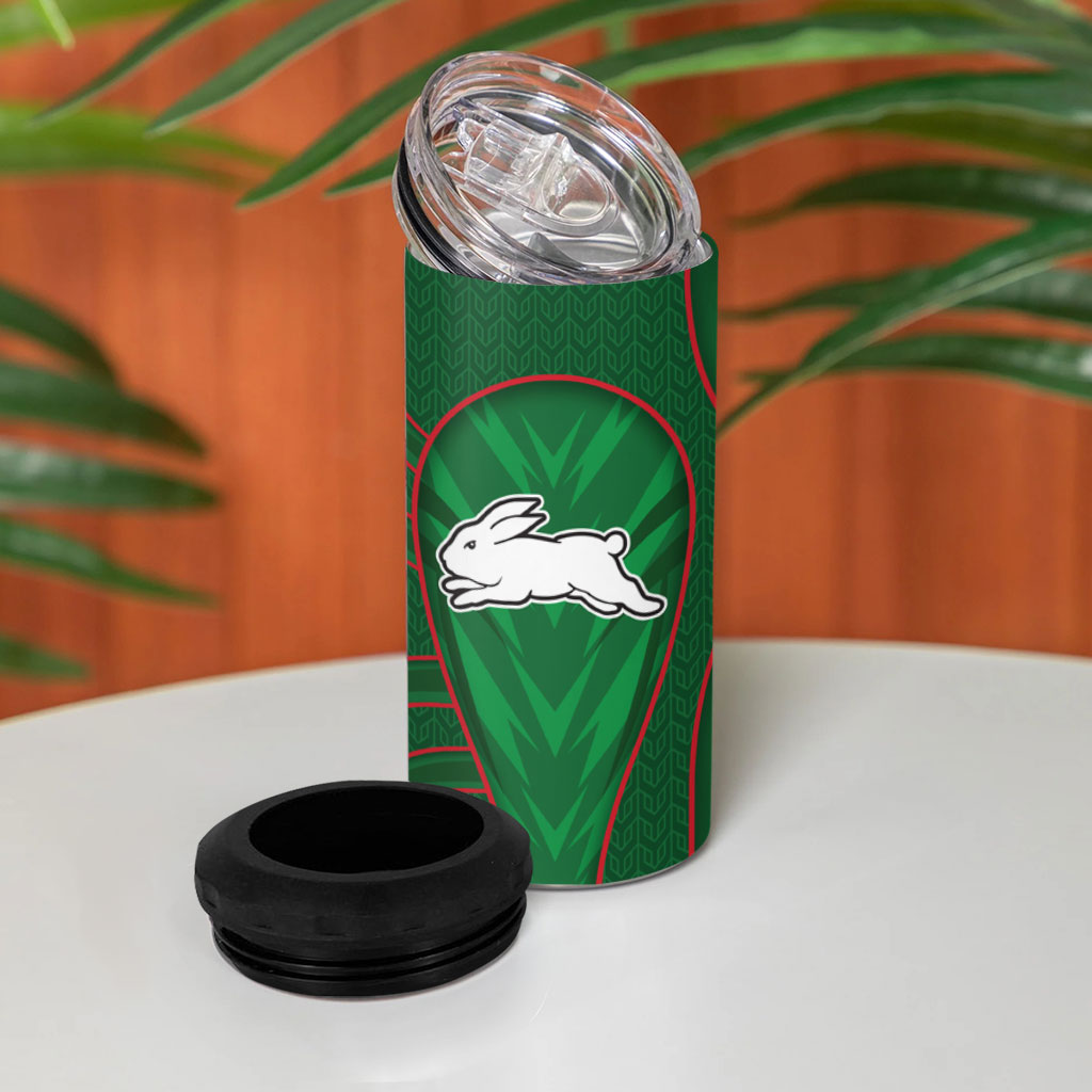 South Sydney Rabbitohs Rugby Mascot 4 in 1 Can Cooler Tumbler Australian Rugby Culture - Tribal Inspired Bunny