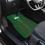South Sydney Rabbitohs Rugby Mascot Car Mats Australian Rugby Culture - Tribal Inspired Bunny