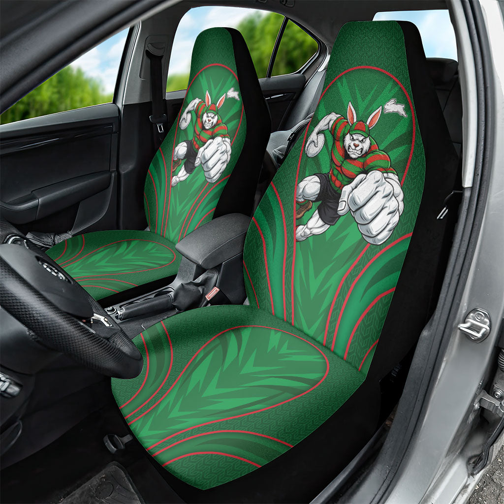 South Sydney Rabbitohs Rugby Mascot Car Seat Cover Australian Rugby Culture - Tribal Inspired Bunny