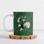 South Sydney Rabbitohs Rugby Mascot Ceramic Mug Australian Rugby Culture - Tribal Inspired Bunny