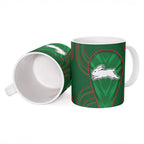 South Sydney Rabbitohs Rugby Mascot Ceramic Mug Australian Rugby Culture - Tribal Inspired Bunny
