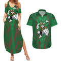 South Sydney Rabbitohs Rugby Mascot Couples Matching Summer Maxi Dress and Hawaiian Shirt Australian Rugby Culture - Tribal Inspired Bunny