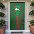 South Sydney Rabbitohs Rugby Mascot Door Cover Australian Rugby Culture - Tribal Inspired Bunny