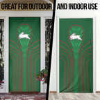 South Sydney Rabbitohs Rugby Mascot Door Cover Australian Rugby Culture - Tribal Inspired Bunny