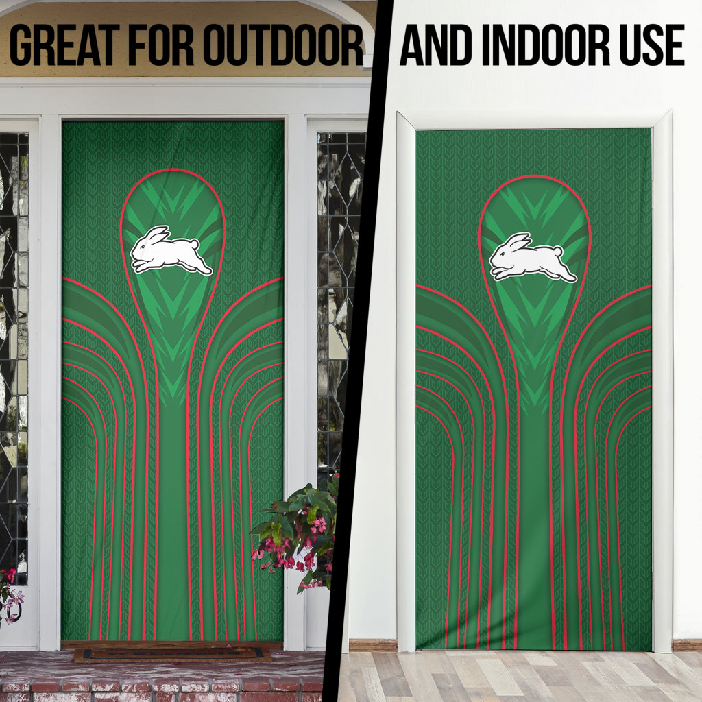 South Sydney Rabbitohs Rugby Mascot Door Cover Australian Rugby Culture - Tribal Inspired Bunny