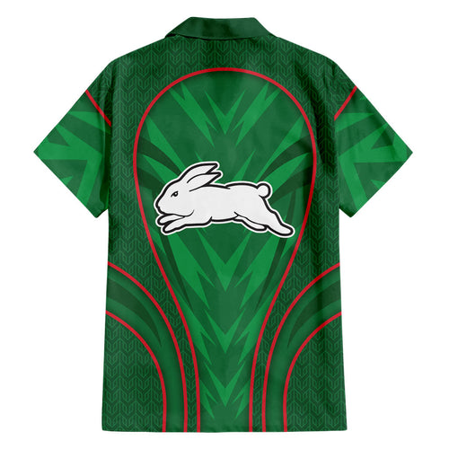 South Sydney Rabbitohs Rugby Mascot Family Matching Mermaid Dress and Hawaiian Shirt Australian Rugby Culture - Tribal Inspired Bunny