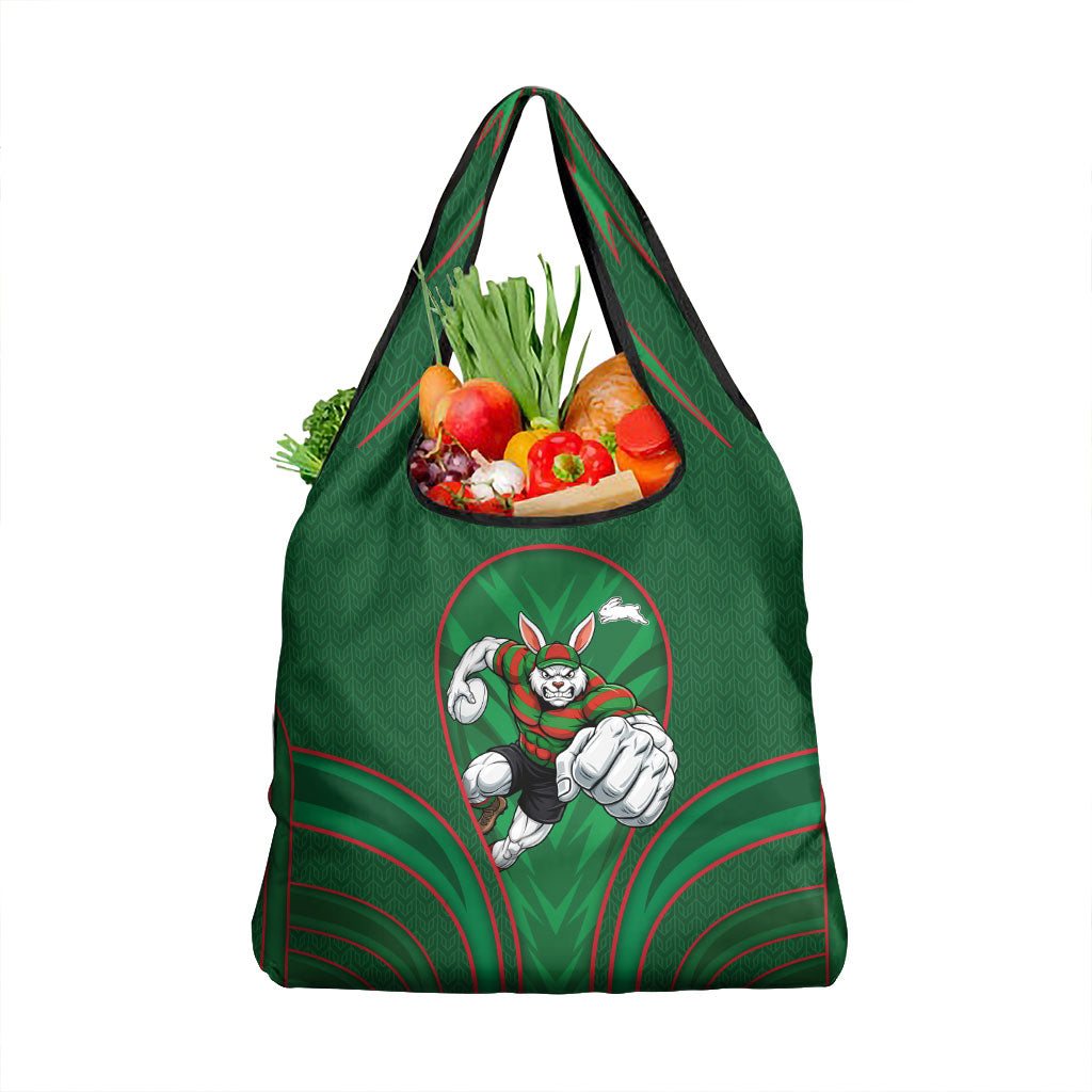 South Sydney Rabbitohs Rugby Mascot Grocery Bag Australian Rugby Culture - Tribal Inspired Bunny