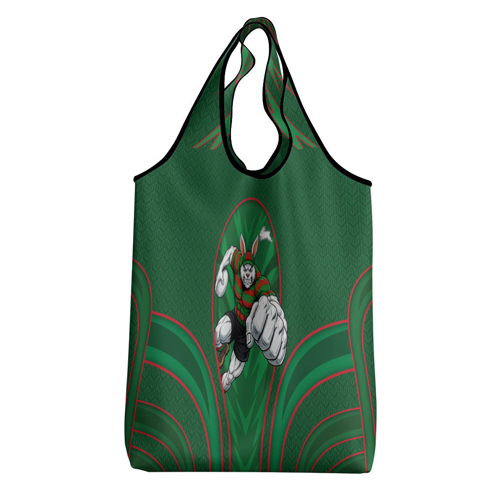 South Sydney Rabbitohs Rugby Mascot Grocery Bag Australian Rugby Culture - Tribal Inspired Bunny
