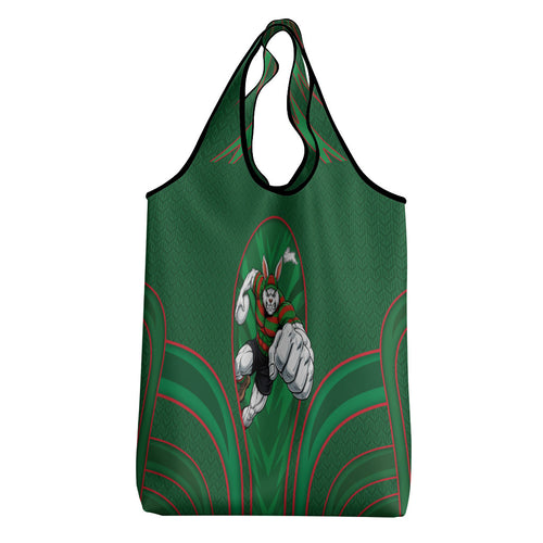 South Sydney Rabbitohs Rugby Mascot Grocery Bag Australian Rugby Culture - Tribal Inspired Bunny
