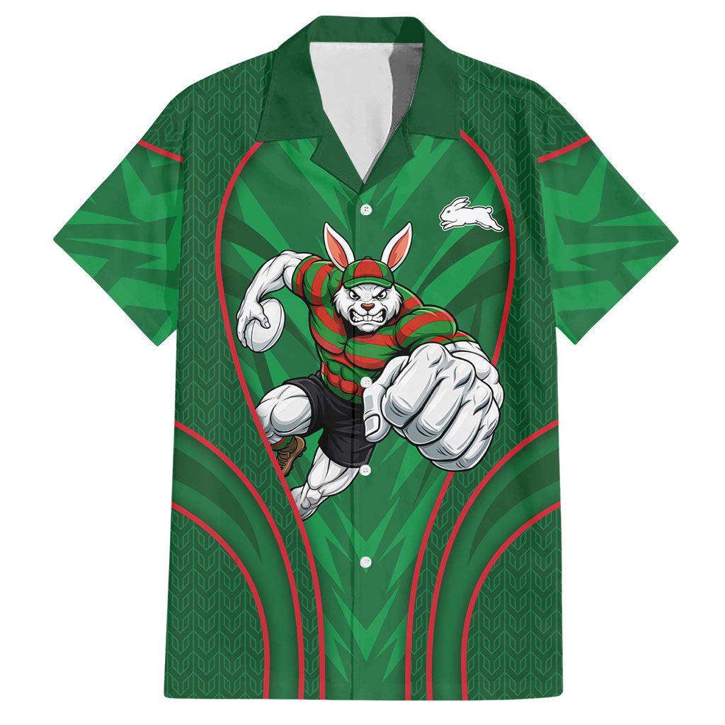 South Sydney Rabbitohs Rugby Mascot Hawaiian Shirt Australian Rugby Culture - Tribal Inspired Bunny