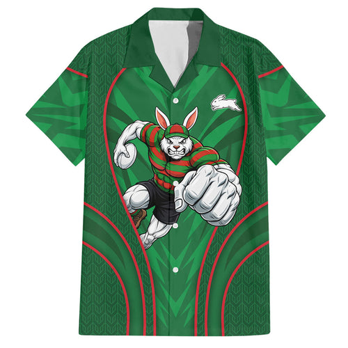 South Sydney Rabbitohs Rugby Mascot Hawaiian Shirt Australian Rugby Culture - Tribal Inspired Bunny