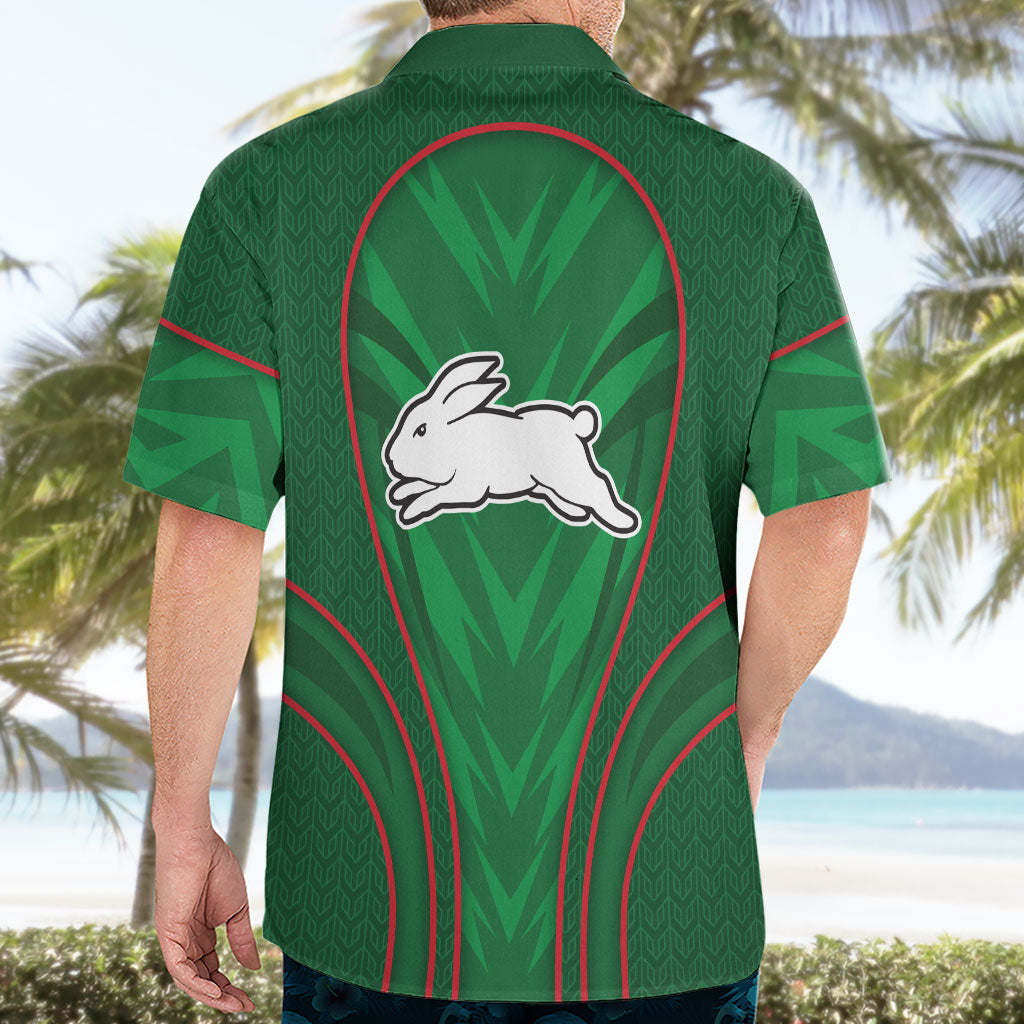 South Sydney Rabbitohs Rugby Mascot Hawaiian Shirt Australian Rugby Culture - Tribal Inspired Bunny