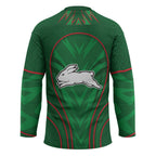South Sydney Rabbitohs Rugby Mascot Hockey Jersey Australian Rugby Culture - Tribal Inspired Bunny
