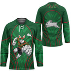 South Sydney Rabbitohs Rugby Mascot Hockey Jersey Australian Rugby Culture - Tribal Inspired Bunny