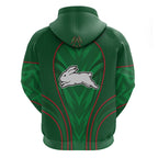 South Sydney Rabbitohs Rugby Mascot Hoodie Australian Rugby Culture - Tribal Inspired Bunny