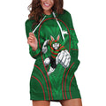 South Sydney Rabbitohs Rugby Mascot Hoodie Dress Australian Rugby Culture - Tribal Inspired Bunny