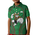 South Sydney Rabbitohs Rugby Mascot Kid Polo Shirt Australian Rugby Culture - Tribal Inspired Bunny
