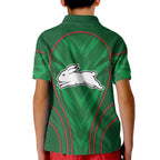 South Sydney Rabbitohs Rugby Mascot Kid Polo Shirt Australian Rugby Culture - Tribal Inspired Bunny