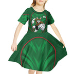 South Sydney Rabbitohs Rugby Mascot Kid Short Sleeve Dress Australian Rugby Culture - Tribal Inspired Bunny