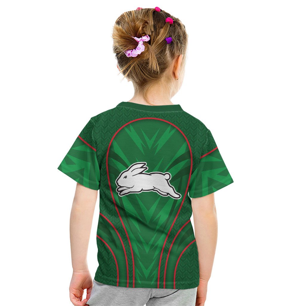 South Sydney Rabbitohs Rugby Mascot Kid T Shirt Australian Rugby Culture - Tribal Inspired Bunny