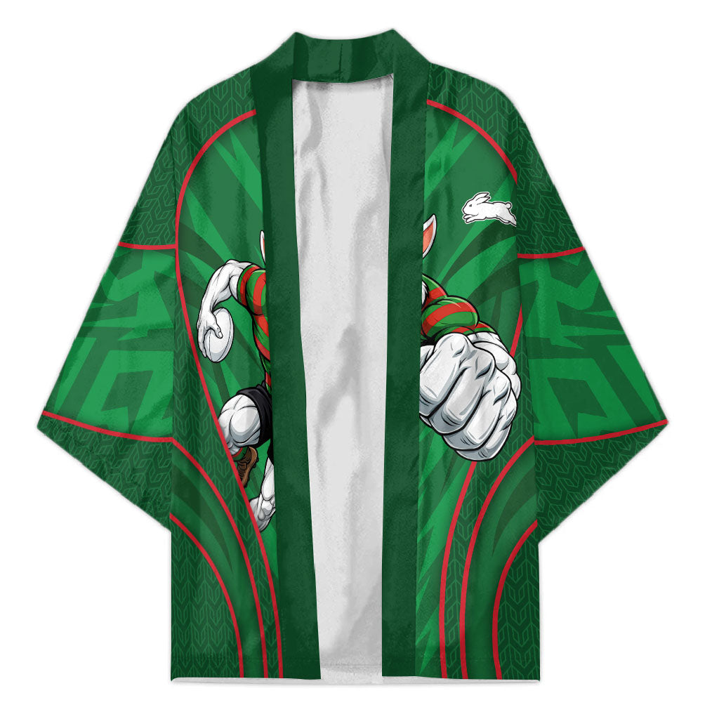South Sydney Rabbitohs Rugby Mascot Kimono Australian Rugby Culture - Tribal Inspired Bunny