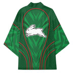 South Sydney Rabbitohs Rugby Mascot Kimono Australian Rugby Culture - Tribal Inspired Bunny
