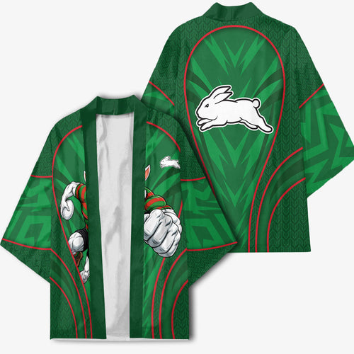 South Sydney Rabbitohs Rugby Mascot Kimono Australian Rugby Culture - Tribal Inspired Bunny