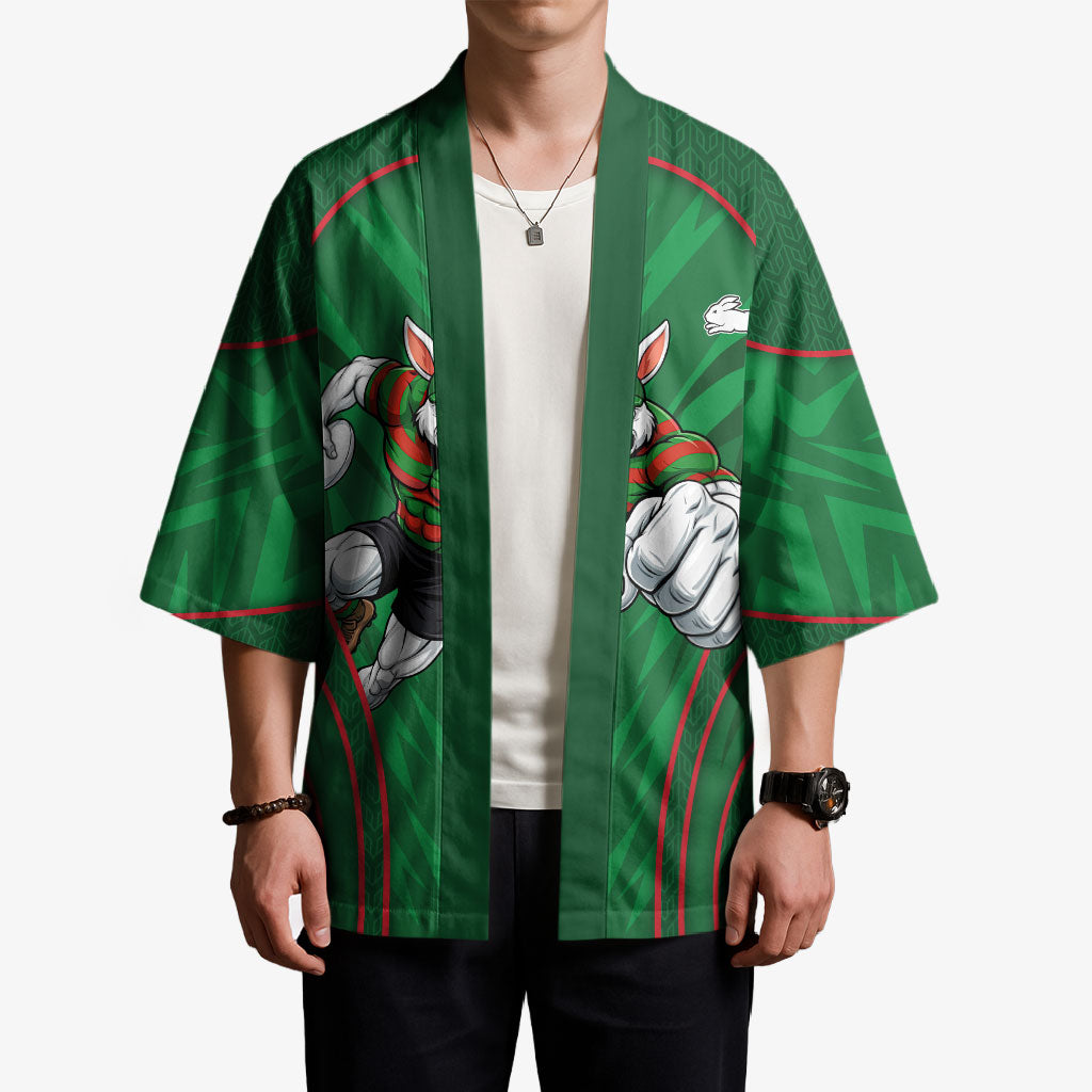 South Sydney Rabbitohs Rugby Mascot Kimono Australian Rugby Culture - Tribal Inspired Bunny