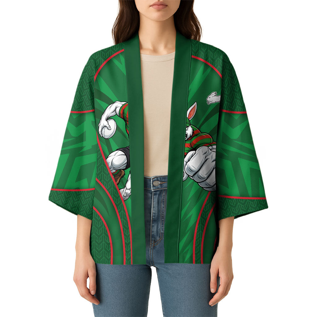 South Sydney Rabbitohs Rugby Mascot Kimono Australian Rugby Culture - Tribal Inspired Bunny