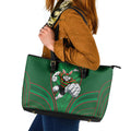 South Sydney Rabbitohs Rugby Mascot Leather Tote Bag Australian Rugby Culture - Tribal Inspired Bunny