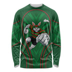 South Sydney Rabbitohs Rugby Mascot Long Sleeve Shirt Australian Rugby Culture - Tribal Inspired Bunny