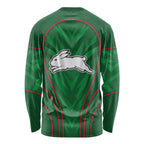 South Sydney Rabbitohs Rugby Mascot Long Sleeve Shirt Australian Rugby Culture - Tribal Inspired Bunny