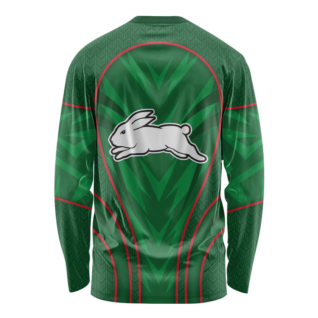South Sydney Rabbitohs Rugby Mascot Long Sleeve Shirt Australian Rugby Culture - Tribal Inspired Bunny