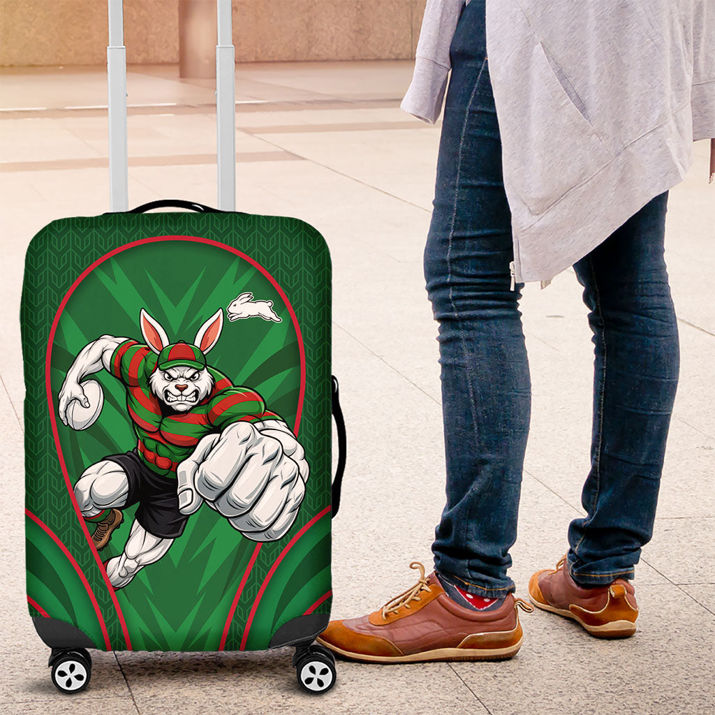 South Sydney Rabbitohs Rugby Mascot Luggage Cover Australian Rugby Culture - Tribal Inspired Bunny