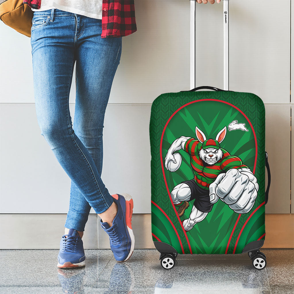 South Sydney Rabbitohs Rugby Mascot Luggage Cover Australian Rugby Culture - Tribal Inspired Bunny