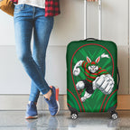 South Sydney Rabbitohs Rugby Mascot Luggage Cover Australian Rugby Culture - Tribal Inspired Bunny