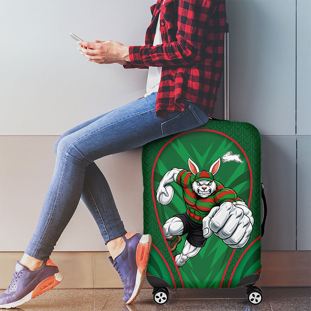 South Sydney Rabbitohs Rugby Mascot Luggage Cover Australian Rugby Culture - Tribal Inspired Bunny