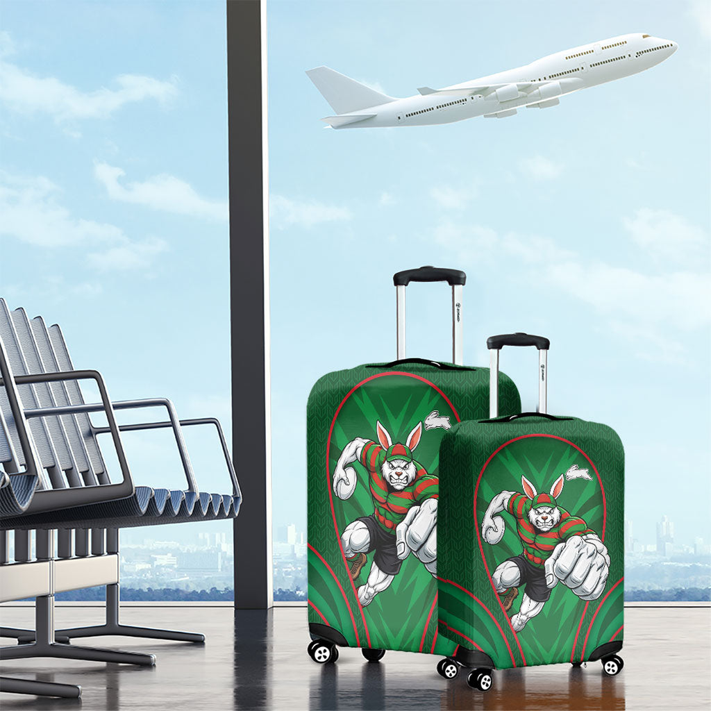 South Sydney Rabbitohs Rugby Mascot Luggage Cover Australian Rugby Culture - Tribal Inspired Bunny