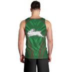 South Sydney Rabbitohs Rugby Mascot Men Tank Top Australian Rugby Culture - Tribal Inspired Bunny