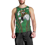 South Sydney Rabbitohs Rugby Mascot Men Tank Top Australian Rugby Culture - Tribal Inspired Bunny