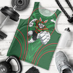 South Sydney Rabbitohs Rugby Mascot Men Tank Top Australian Rugby Culture - Tribal Inspired Bunny