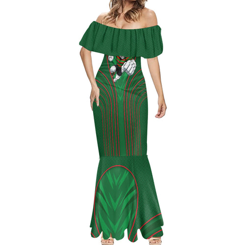 South Sydney Rabbitohs Rugby Mascot Mermaid Dress Australian Rugby Culture - Tribal Inspired Bunny