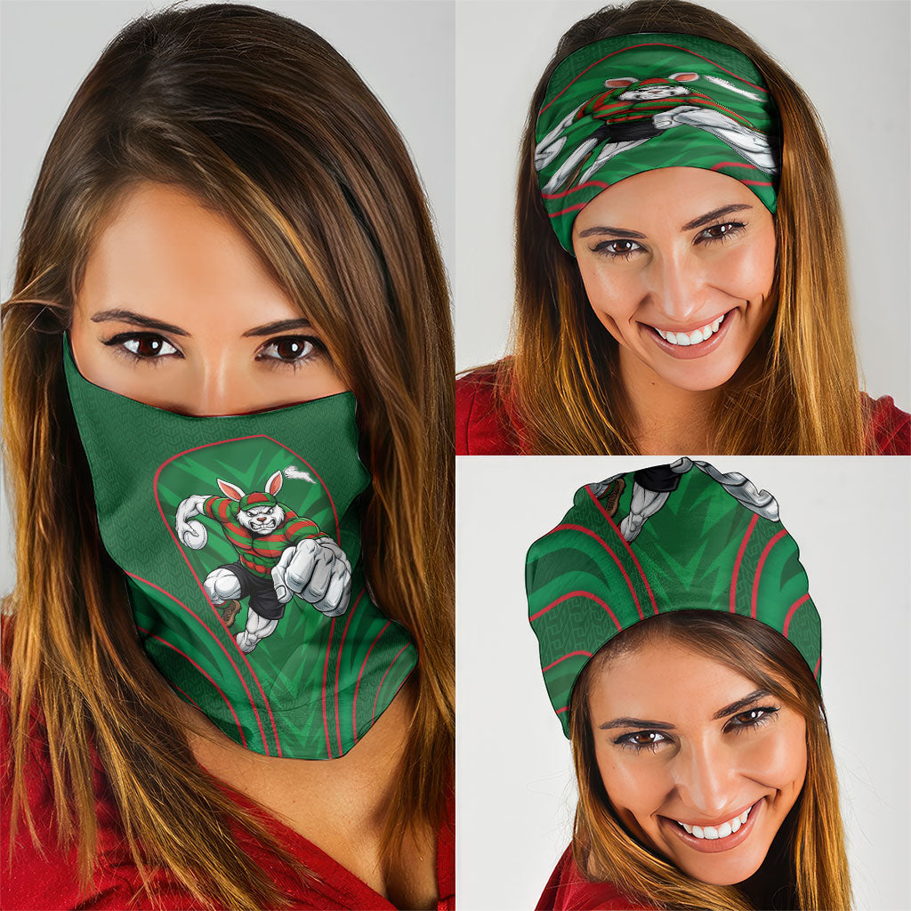 South Sydney Rabbitohs Rugby Mascot Neck Gaiter Australian Rugby Culture - Tribal Inspired Bunny