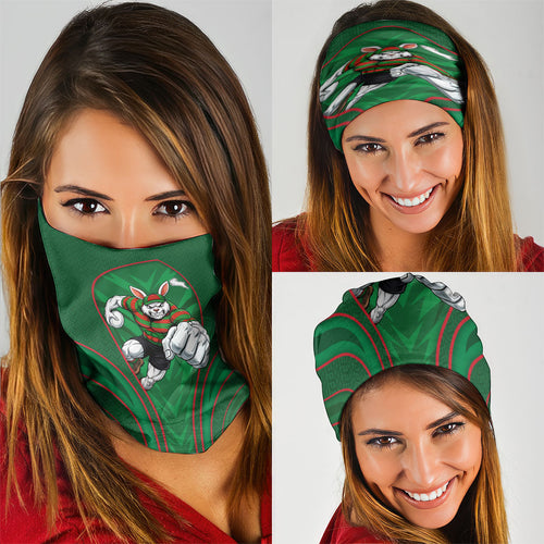 South Sydney Rabbitohs Rugby Mascot Neck Gaiter Australian Rugby Culture - Tribal Inspired Bunny