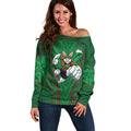 South Sydney Rabbitohs Rugby Mascot Off Shoulder Sweater Australian Rugby Culture - Tribal Inspired Bunny