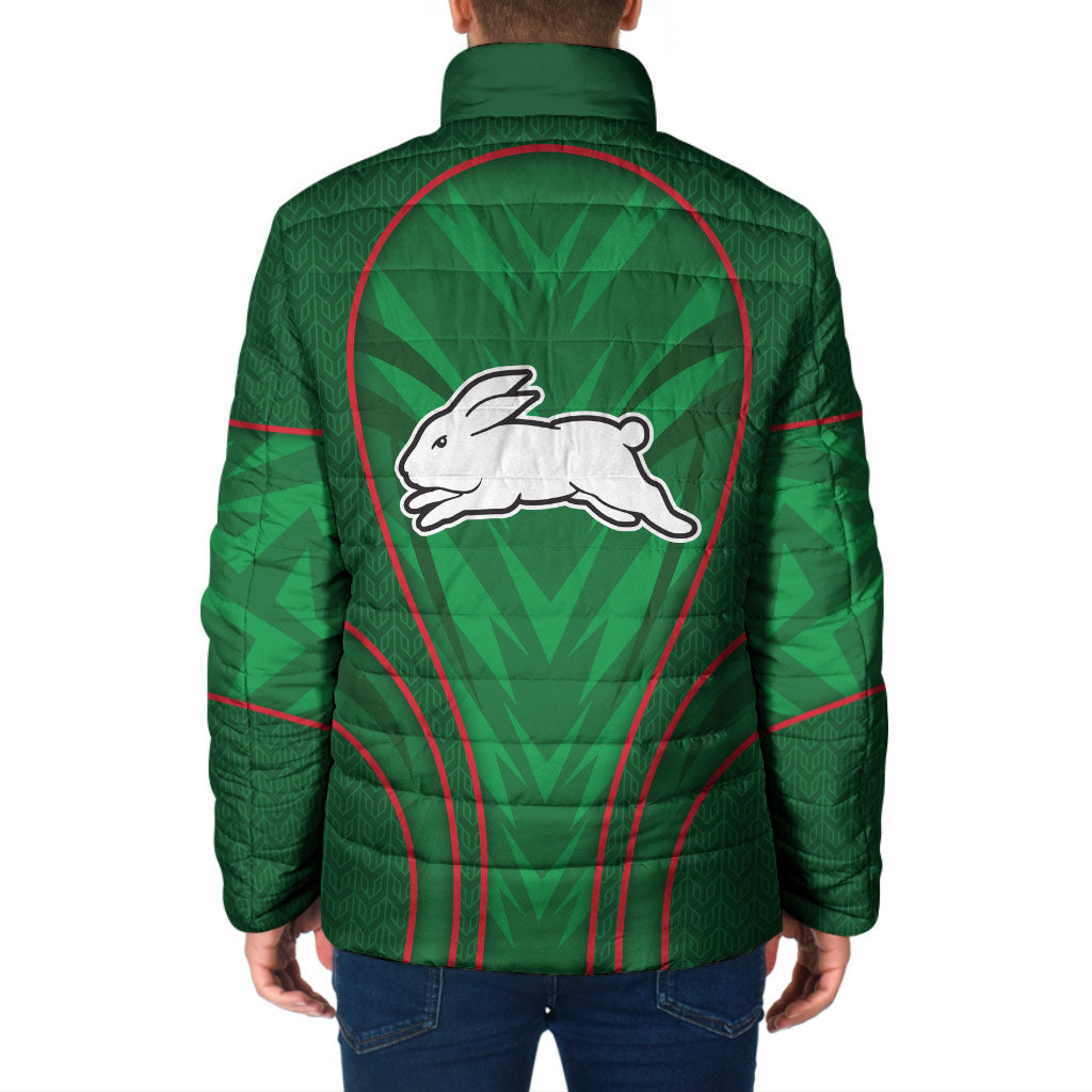 South Sydney Rabbitohs Rugby Mascot Padded Jacket Australian Rugby Culture - Tribal Inspired Bunny